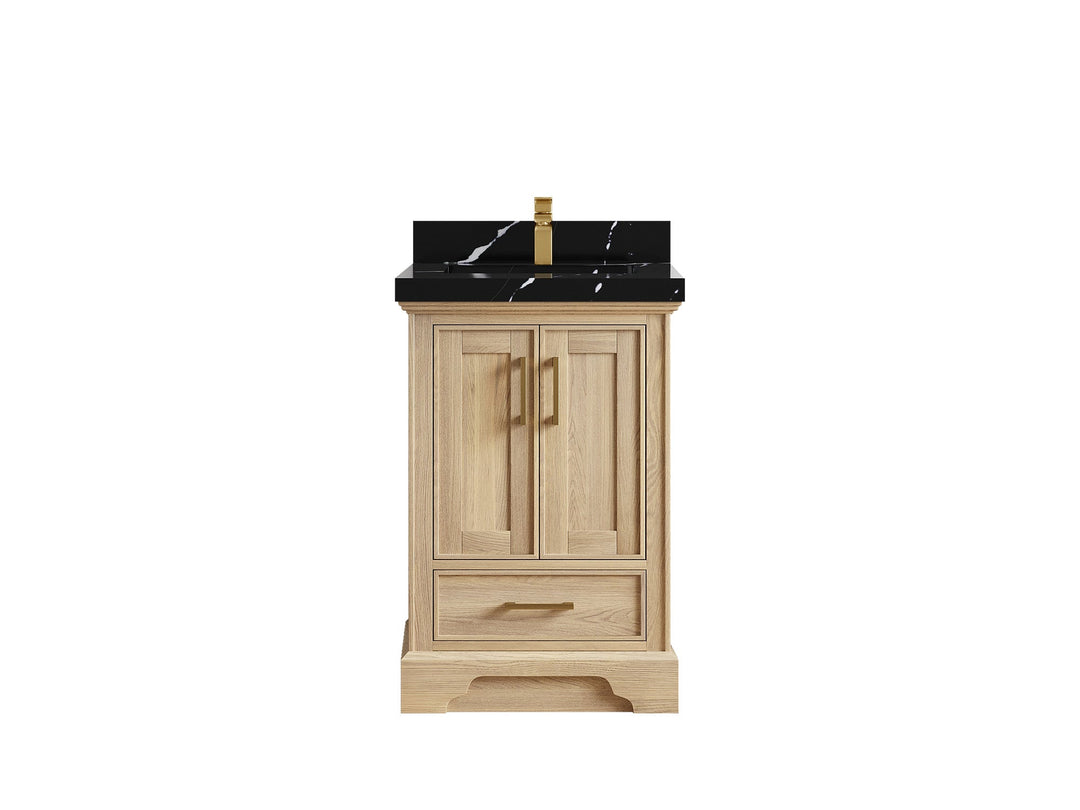 Charlotte White Oak 24 in. W x 22 in. D Single Sink Bathroom Vanity - Willow Bath and Vanity