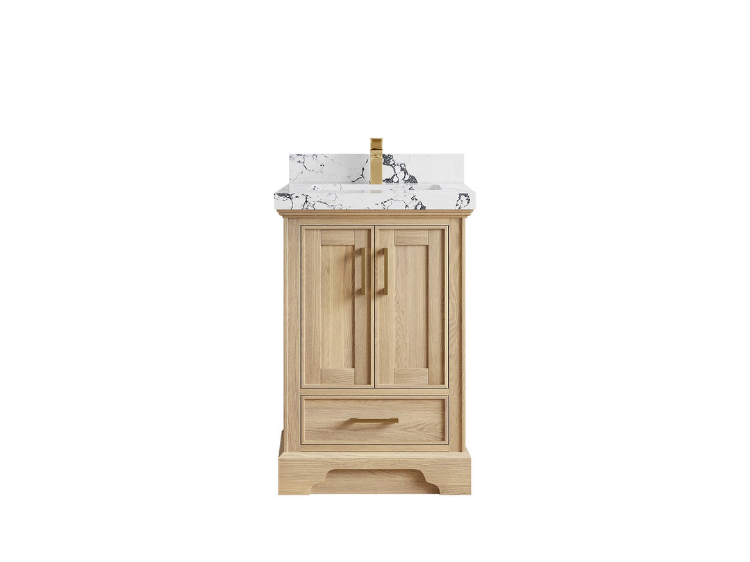 Charlotte White Oak 24 in. W x 22 in. D Single Sink Bathroom Vanity - Willow Bath and Vanity