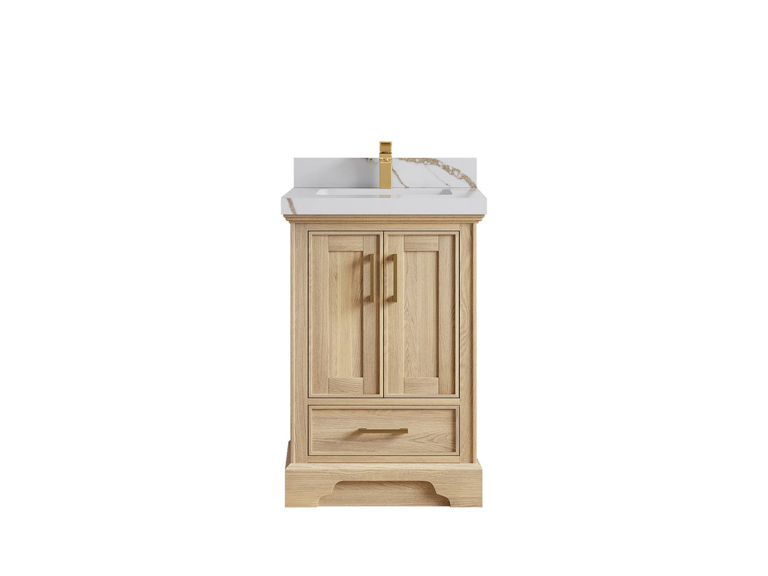 Charlotte White Oak 24 in. W x 22 in. D Single Sink Bathroom Vanity - Willow Bath and Vanity