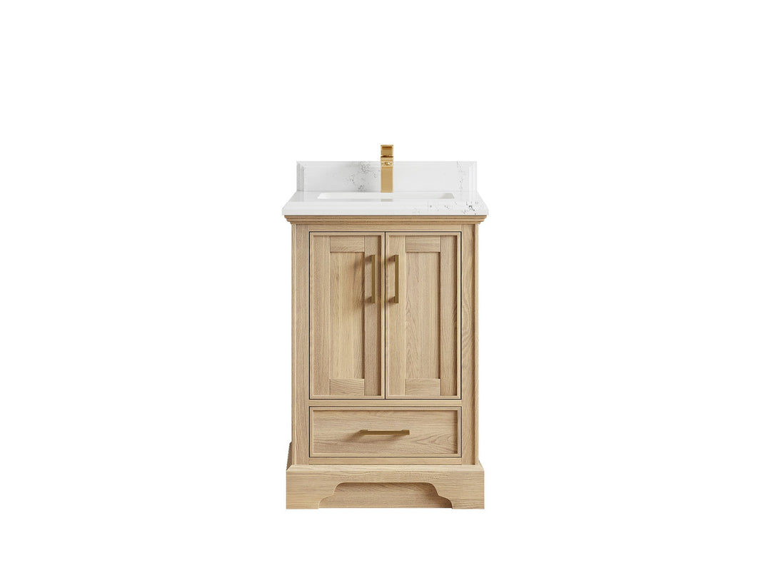 Charlotte White Oak 24 in. W x 22 in. D Single Sink Bathroom Vanity - Willow Bath and Vanity
