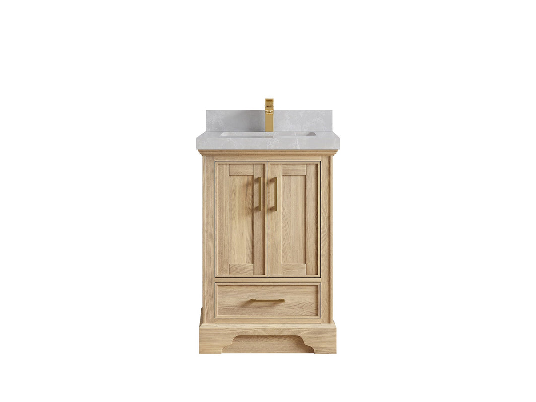 Charlotte White Oak 24 in. W x 22 in. D Single Sink Bathroom Vanity - Willow Bath and Vanity