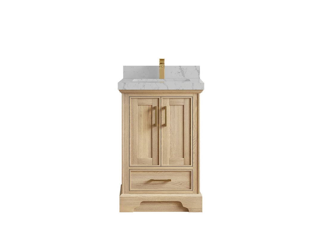 Charlotte White Oak 24 in. W x 22 in. D Single Sink Bathroom Vanity - Willow Bath and Vanity
