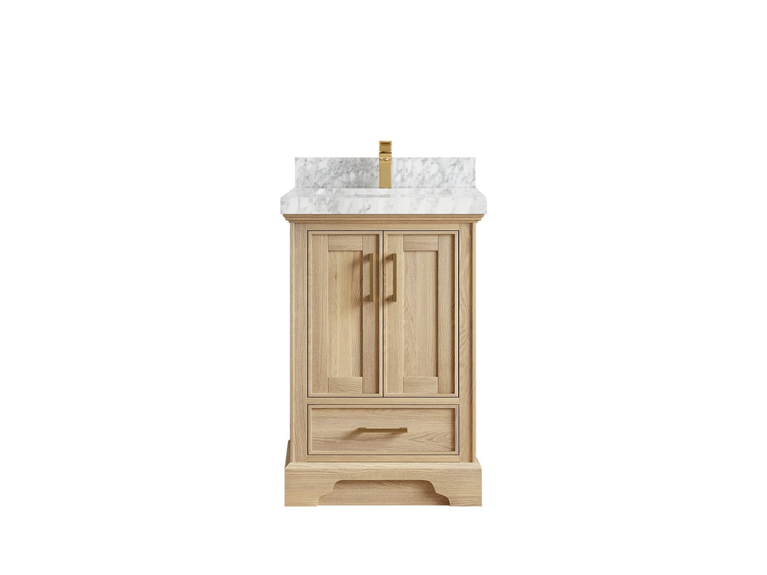Charlotte White Oak 24 in. W x 22 in. D Single Sink Bathroom Vanity - Willow Bath and Vanity