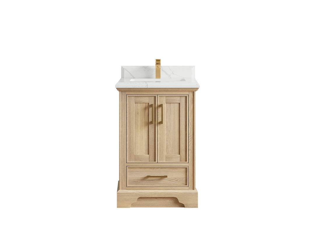 Charlotte White Oak 24 in. W x 22 in. D Single Sink Bathroom Vanity - Willow Bath and Vanity