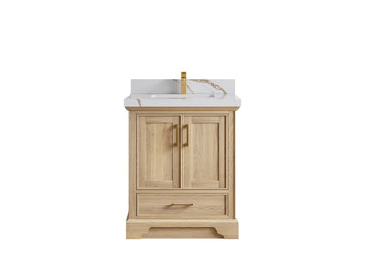 Charlotte White Oak 30 in. W x 22 in. D Single Sink Bathroom Vanity - Willow Bath and Vanity