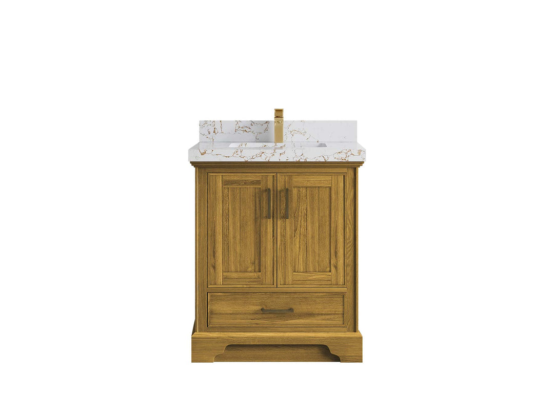 Charlotte White Oak 30 in. W x 22 in. D Single Sink Bathroom Vanity - Willow Bath and Vanity