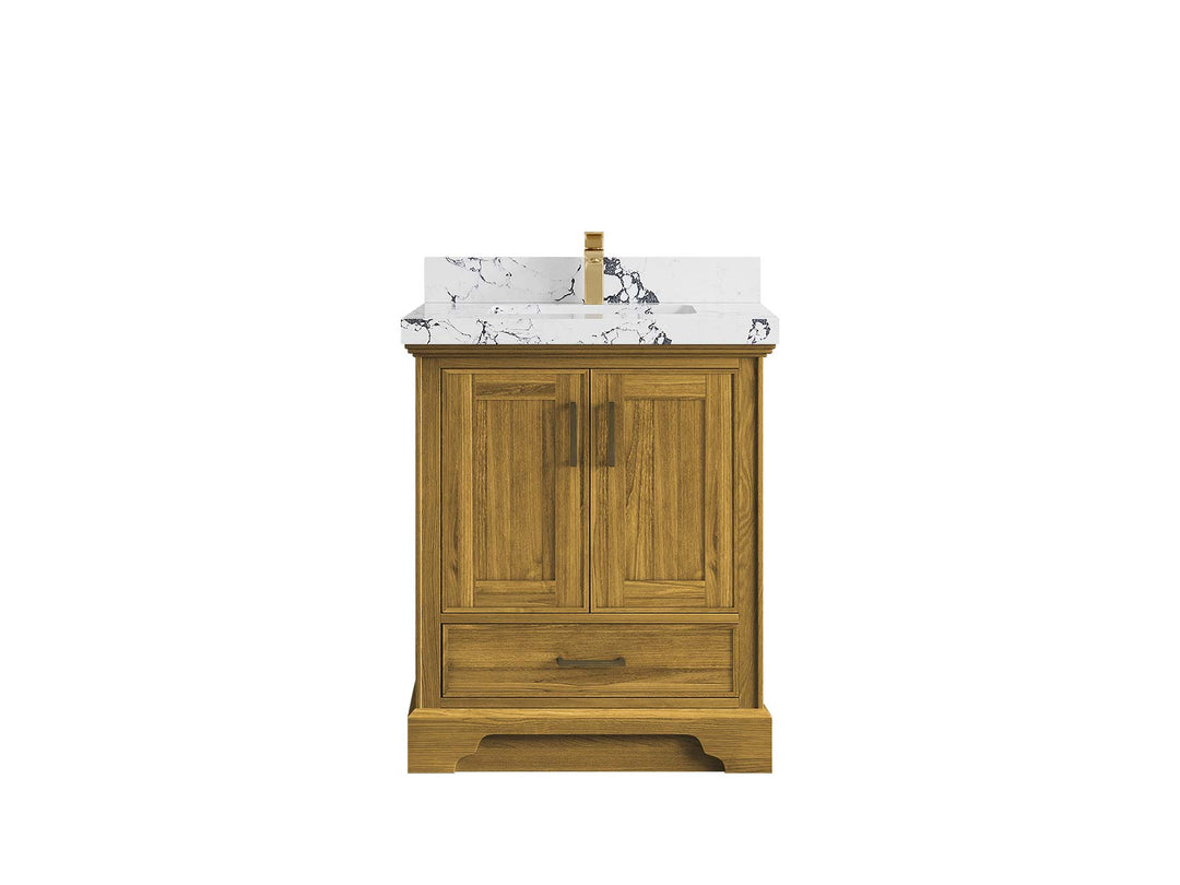 Charlotte White Oak 30 in. W x 22 in. D Single Sink Bathroom Vanity - Willow Bath and Vanity