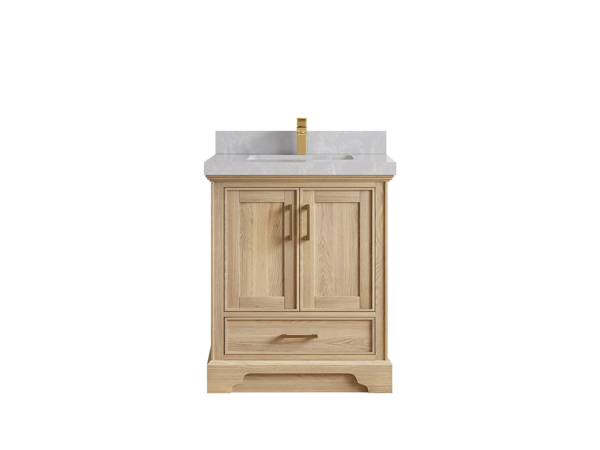 Charlotte White Oak 30 in. W x 22 in. D Single Sink Bathroom Vanity - Willow Bath and Vanity