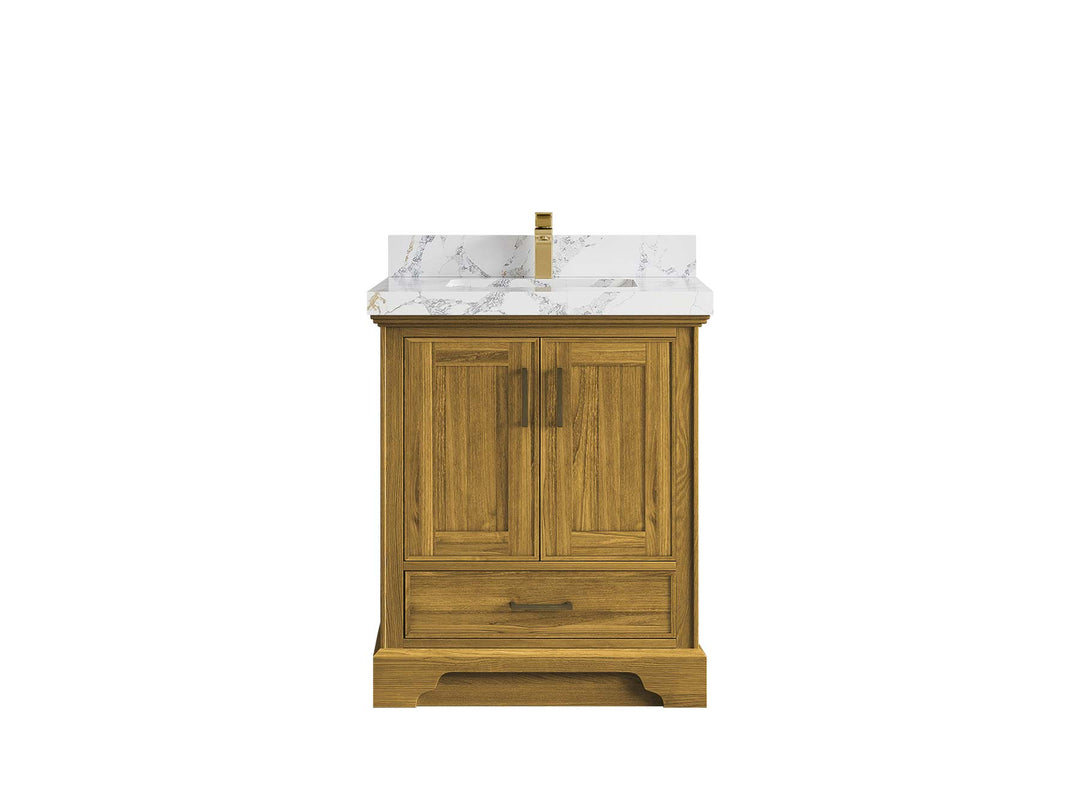 Charlotte White Oak 30 in. W x 22 in. D Single Sink Bathroom Vanity - Willow Bath and Vanity