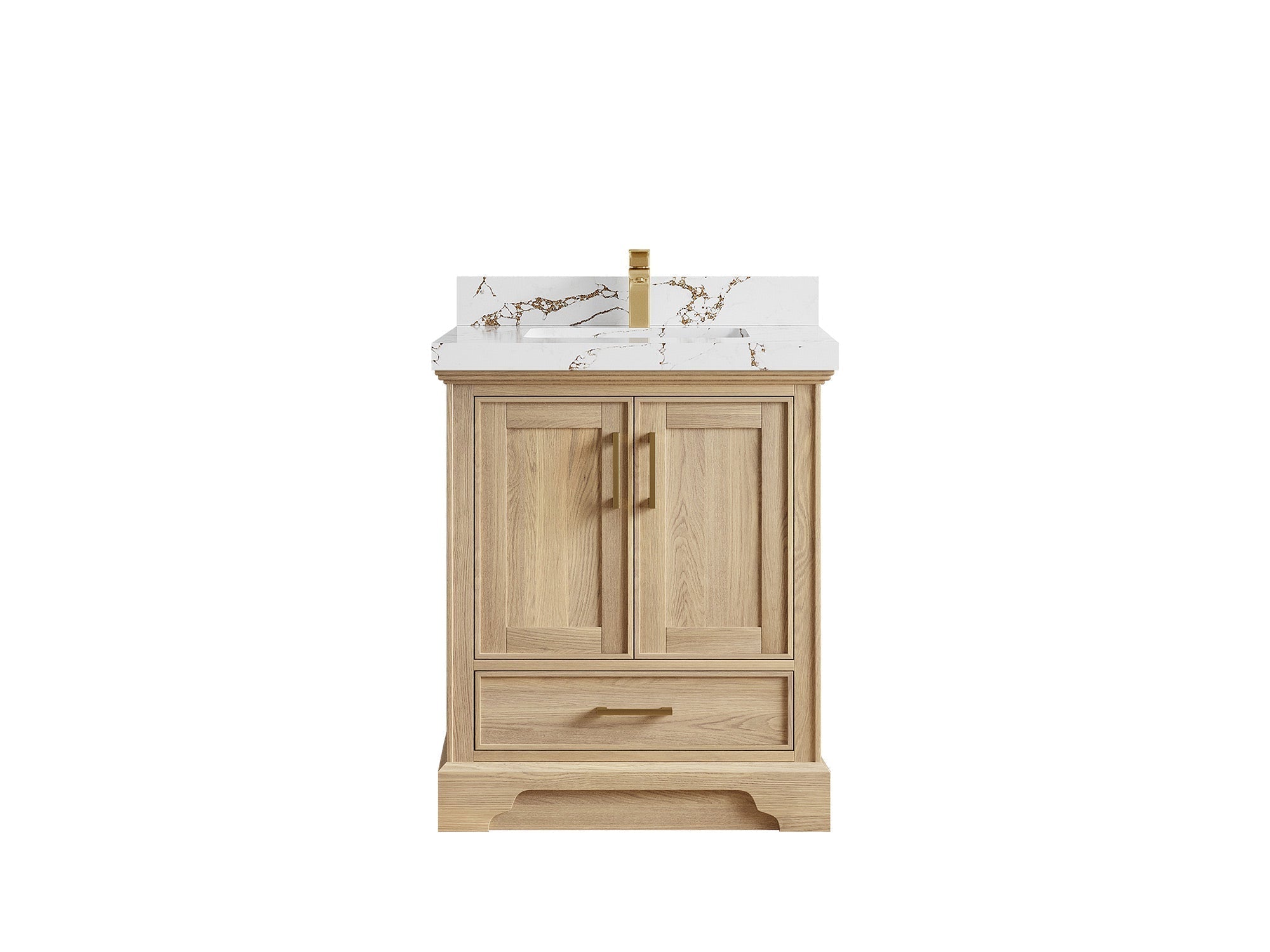 Charlotte White Oak 30 in. W x 22 in. D Single Sink Bathroom Vanity - Willow Bath and Vanity