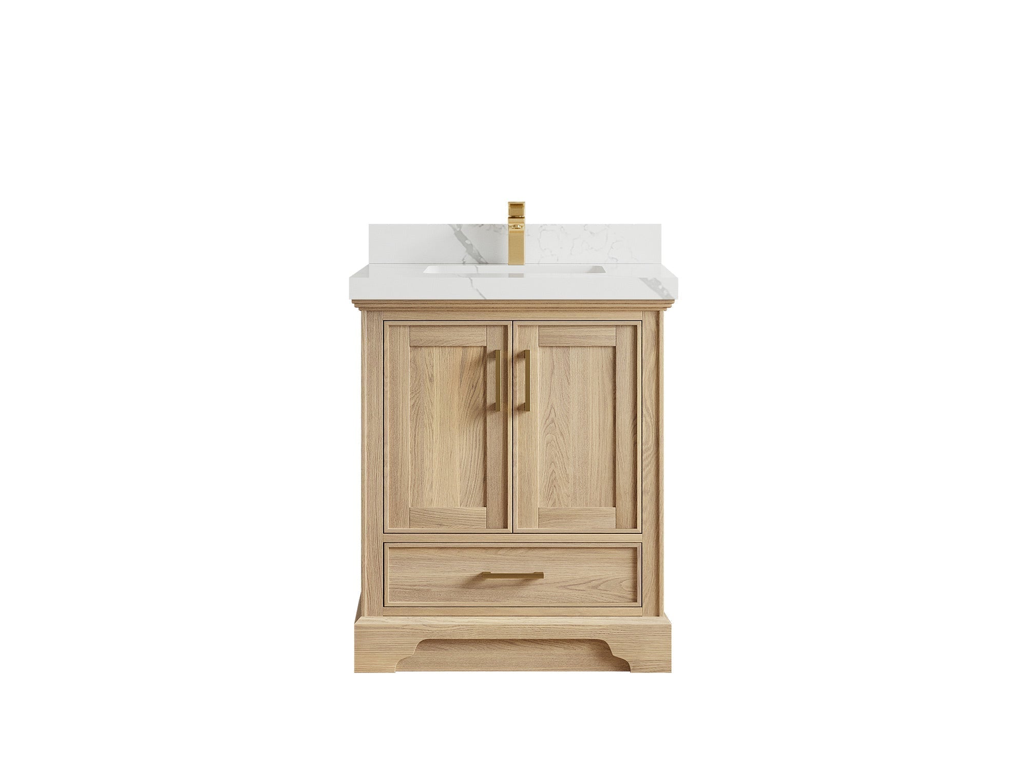 Charlotte White Oak 30 in. W x 22 in. D Single Sink Bathroom Vanity - Willow Bath and Vanity