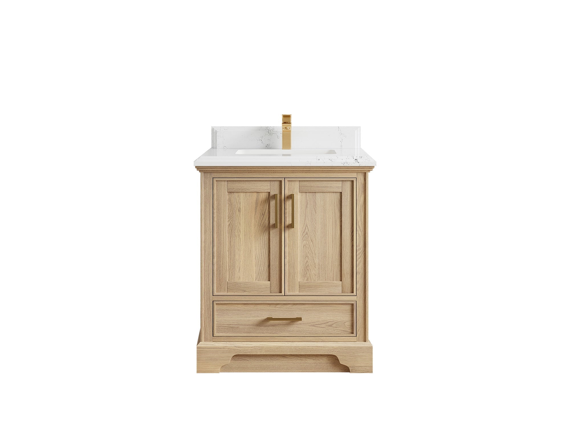 Charlotte White Oak 30 in. W x 22 in. D Single Sink Bathroom Vanity - Willow Bath and Vanity