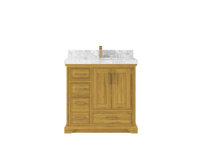 Charlotte White Oak 36 in. W x 22 in. D Center Sink Bathroom Vanity - Willow Bath and Vanity