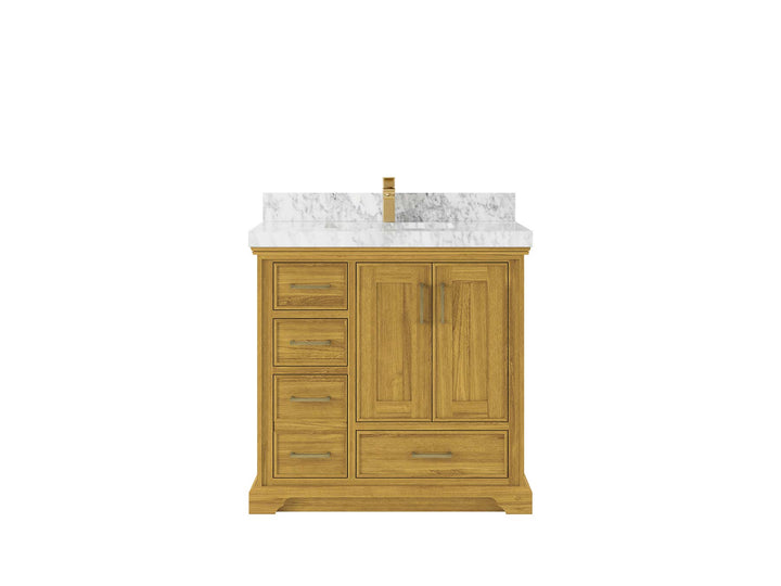 Charlotte White Oak 36 in. W x 22 in. D Center Sink Bathroom Vanity - photo 5