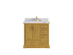 Charlotte White Oak 36 in. W x 22 in. D Center Sink Bathroom Vanity - photo 10