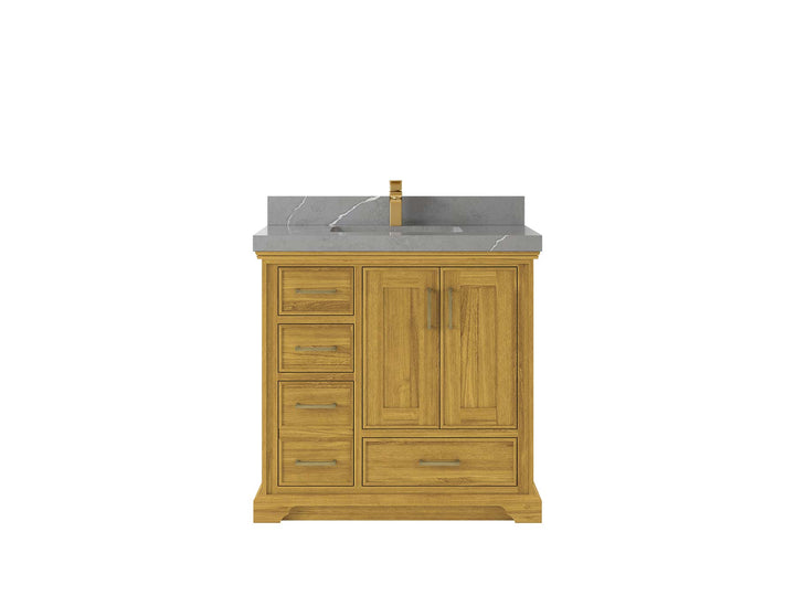 Charlotte White Oak 36 in. W x 22 in. D Center Sink Bathroom Vanity - photo 18