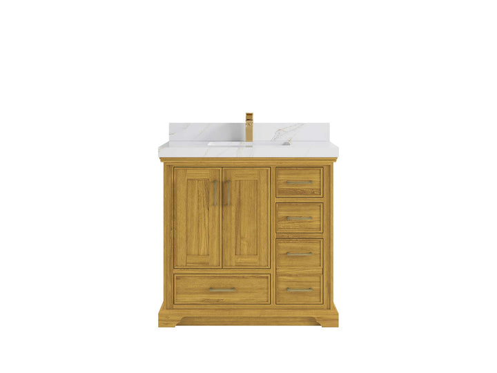 Charlotte White Oak 36 in. W x 22 in. D Center Sink Bathroom Vanity - photo 14