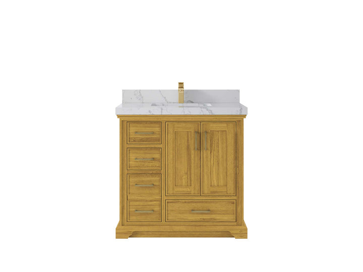 Charlotte White Oak 36 in. W x 22 in. D Center Sink Bathroom Vanity - photo 22