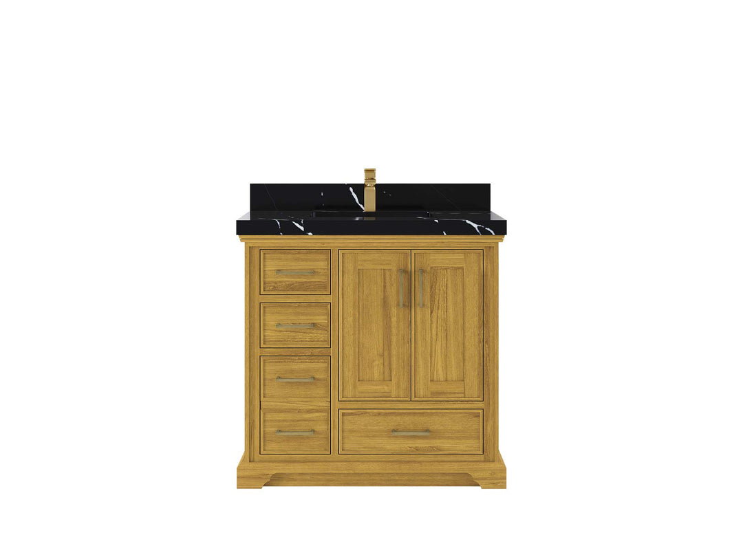 Charlotte White Oak 36 in. W x 22 in. D Center Sink Bathroom Vanity - Willow Bath and Vanity