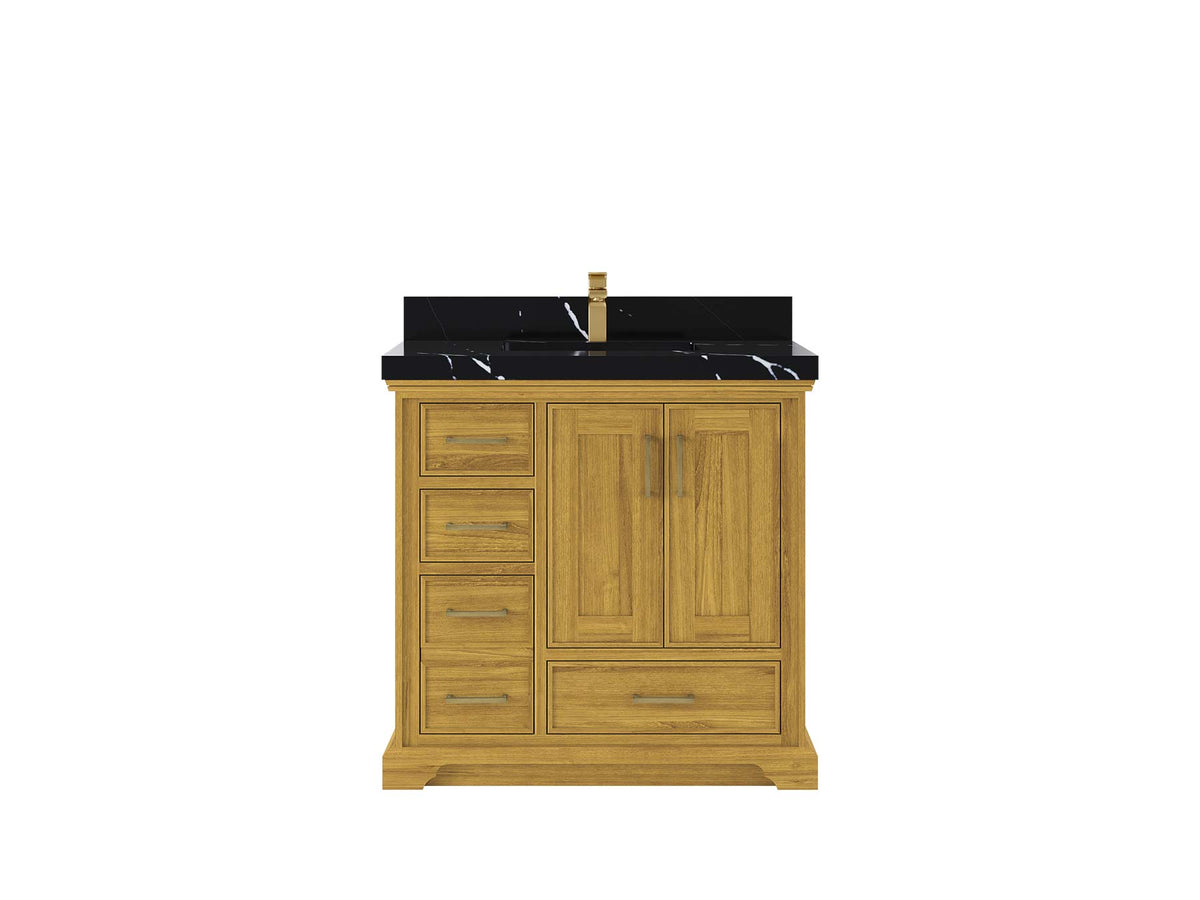 Charlotte White Oak 36 in. W x 22 in. D Center Sink Bathroom Vanity - Willow Bath and Vanity