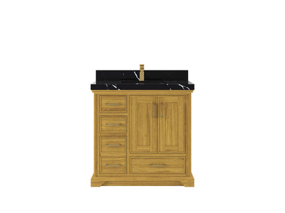Charlotte White Oak 36 in. W x 22 in. D Center Sink Bathroom Vanity - Willow Bath and Vanity