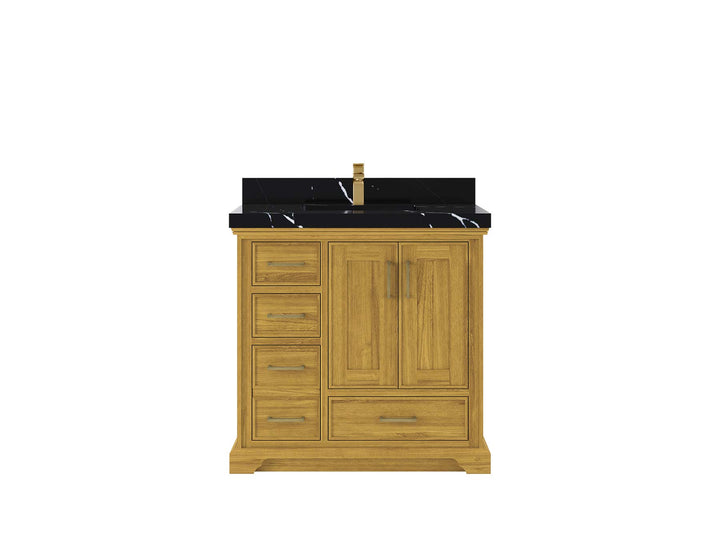 Charlotte White Oak 36 in. W x 22 in. D Center Sink Bathroom Vanity - photo 7