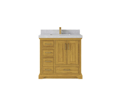 Charlotte White Oak 36 in. W x 22 in. D Center Sink Bathroom Vanity - Willow Bath and Vanity