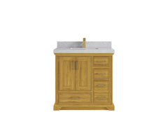 Charlotte White Oak 36 in. W x 22 in. D Center Sink Bathroom Vanity - photo 19