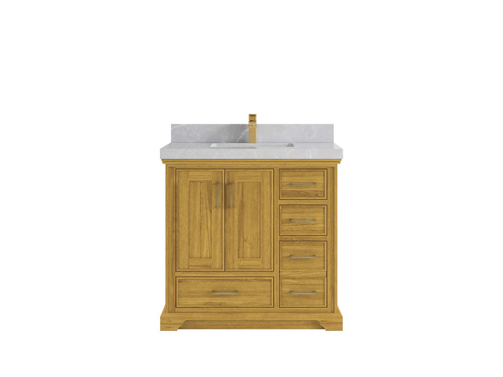 Charlotte White Oak 36 in. W x 22 in. D Center Sink Bathroom Vanity - photo 19