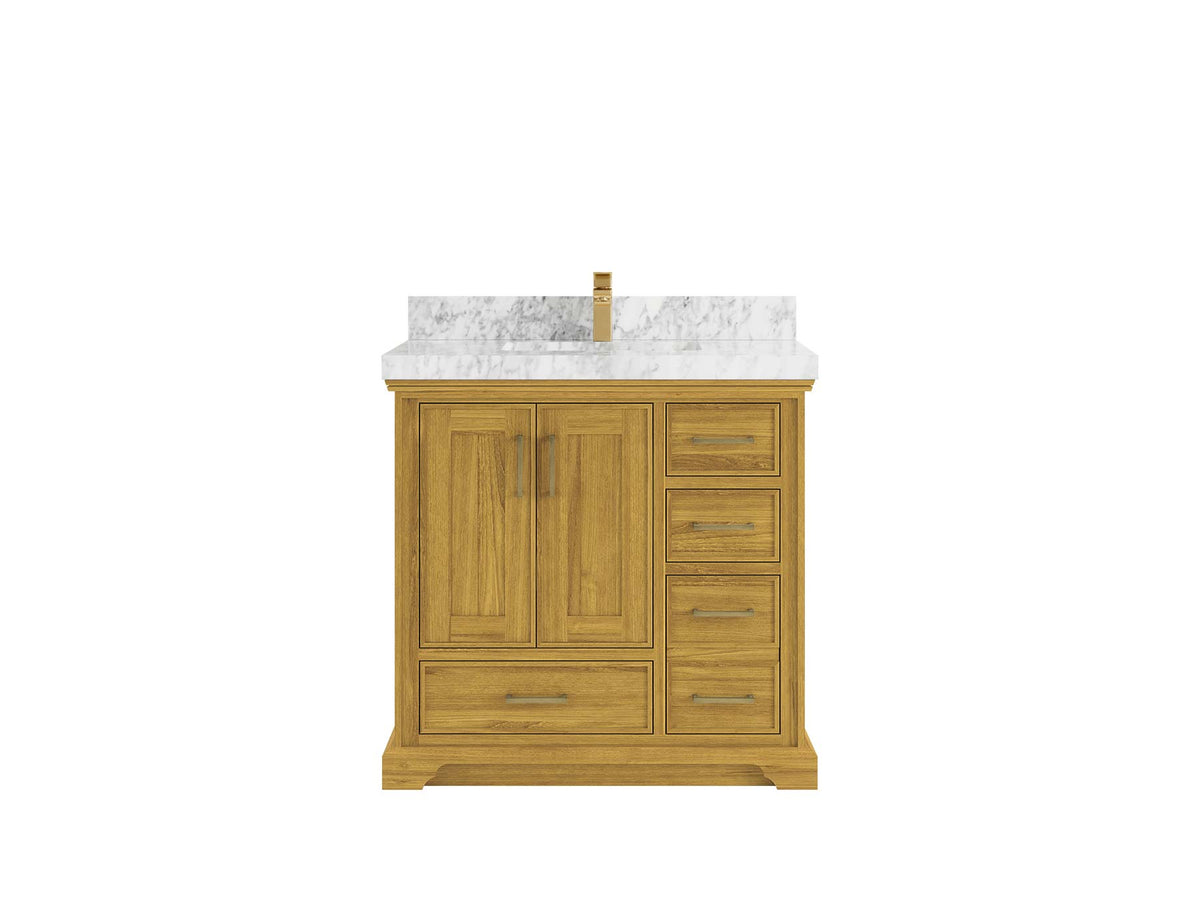 Charlotte White Oak 36 in. W x 22 in. D Center Sink Bathroom Vanity - Willow Bath and Vanity