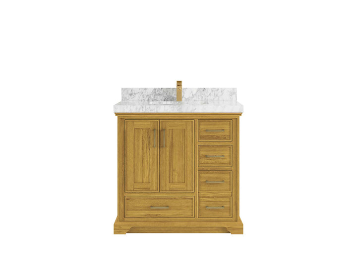 Charlotte White Oak 36 in. W x 22 in. D Center Sink Bathroom Vanity - photo 7