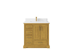 Charlotte White Oak 36 in. W x 22 in. D Center Sink Bathroom Vanity - photo 15