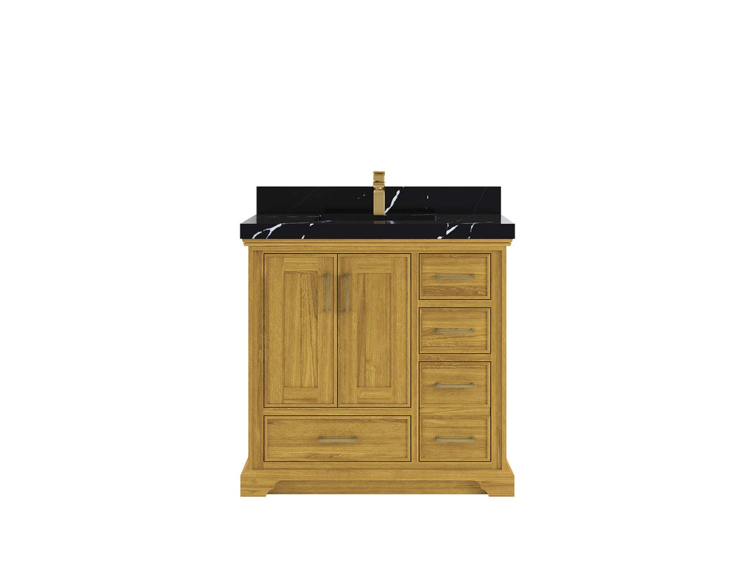 Charlotte White Oak 36 in. W x 22 in. D Center Sink Bathroom Vanity - Willow Bath and Vanity