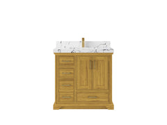 Charlotte White Oak 36 in. W x 22 in. D Center Sink Bathroom Vanity - photo 21