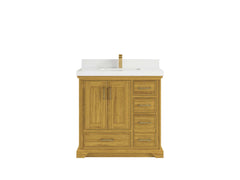 Charlotte White Oak 36 in. W x 22 in. D Center Sink Bathroom Vanity - photo 25