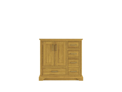 Charlotte White Oak 36 in. W x 22 in. D Left Offset Sink Bathroom Vanity - Willow Bath and Vanity