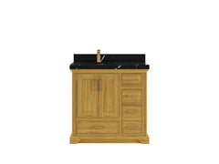 Charlotte White Oak 36 in. W x 22 in. D Left Offset Sink Bathroom Vanity - photo 15