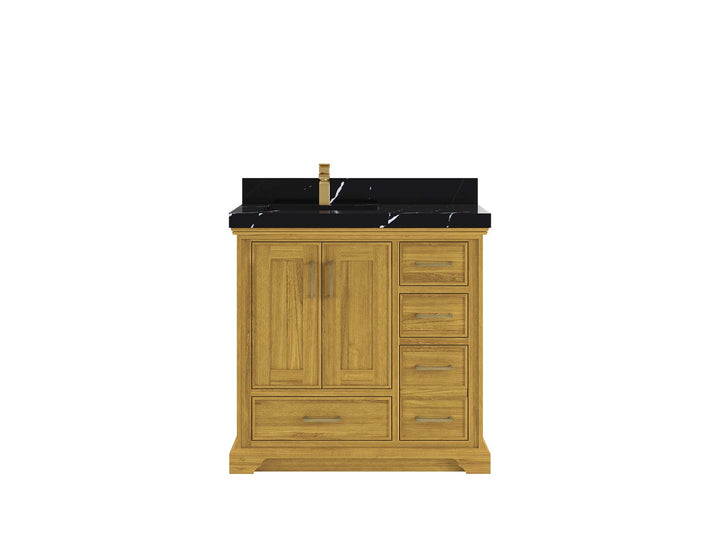 Charlotte White Oak 36 in. W x 22 in. D Left Offset Sink Bathroom Vanity - photo 15