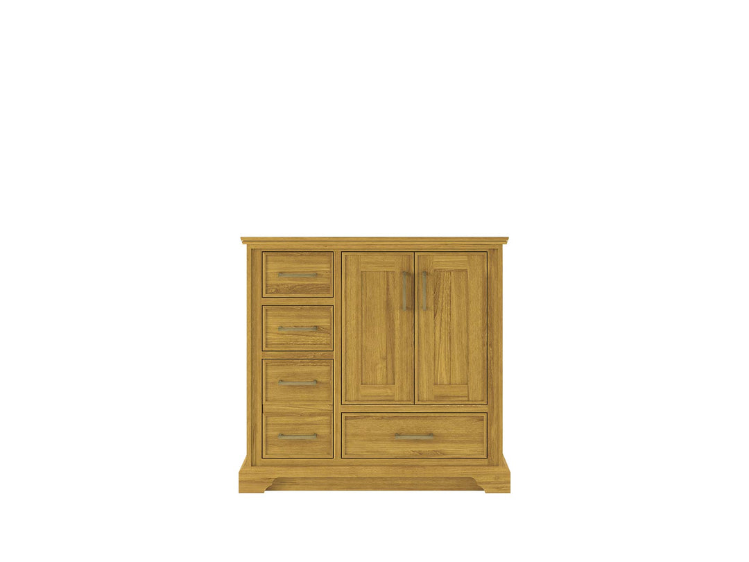 Charlotte White Oak 36 in. W x 22 in. D Right Offset Sink Bathroom Vanity - Willow Bath and Vanity