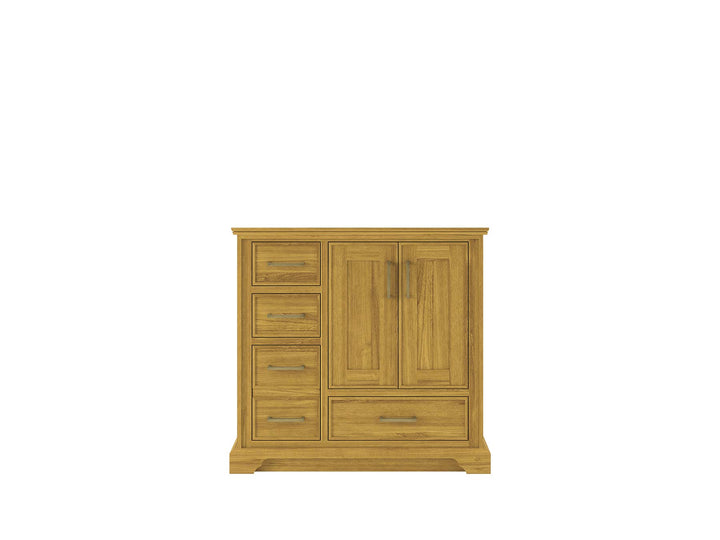 Charlotte White Oak 36 in. W x 22 in. D Right Offset Sink Bathroom Vanity - photo 11