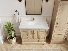 Charlotte White Oak 42 in. W x 22 in. D Single Sink Bathroom Vanity - photo 18