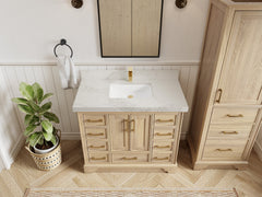 Charlotte White Oak 42 in. W x 22 in. D Single Sink Bathroom Vanity - photo 20