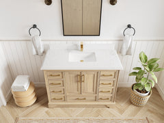 Charlotte White Oak 48 in. W x 22 in. D Single Sink Bathroom Vanity - photo 32