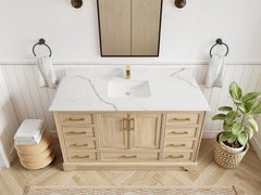 Charlotte White Oak 60 in. W x 22 in. D Single Sink Bathroom Vanity - photo 30
