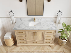 Charlotte White Oak 60 in. W x 22 in. D Single Sink Bathroom Vanity - photo 22