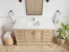 Charlotte White Oak 60 in. W x 22 in. D Single Sink Bathroom Vanity - photo 36