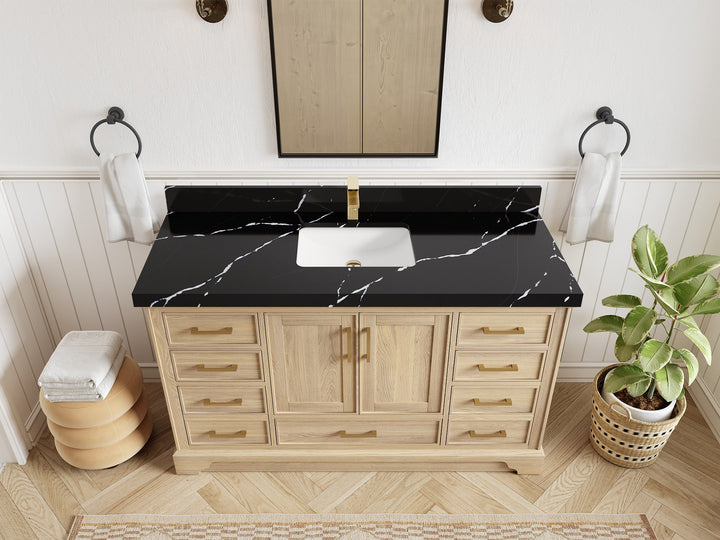 Charlotte White Oak 60 in. W x 22 in. D Single Sink Bathroom Vanity - photo 14