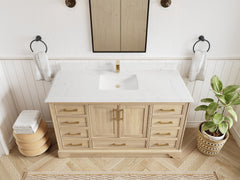 Charlotte White Oak 60 in. W x 22 in. D Single Sink Bathroom Vanity - photo 32