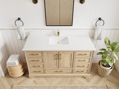 Charlotte White Oak 60 in. W x 22 in. D Single Sink Bathroom Vanity - photo 34