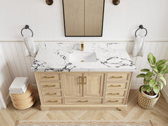 Charlotte White Oak 60 in. W x 22 in. D Single Sink Bathroom Vanity - photo 46